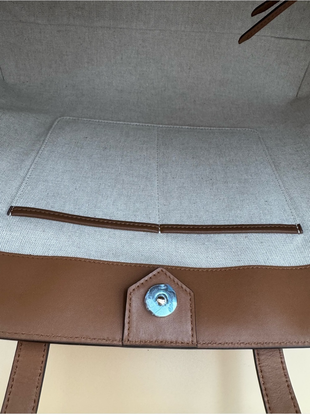 Jimmy Choo Canvas Logo Tote Ecru Tan NEW - Picture 17 of 17